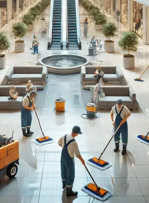 limpieza centro comercial