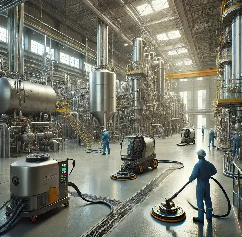 Limpiando zona industrial